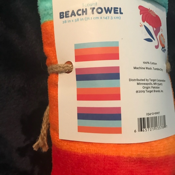 Target Bath Beach Towel From Target Bright Stripes 28x58 New Poshmark